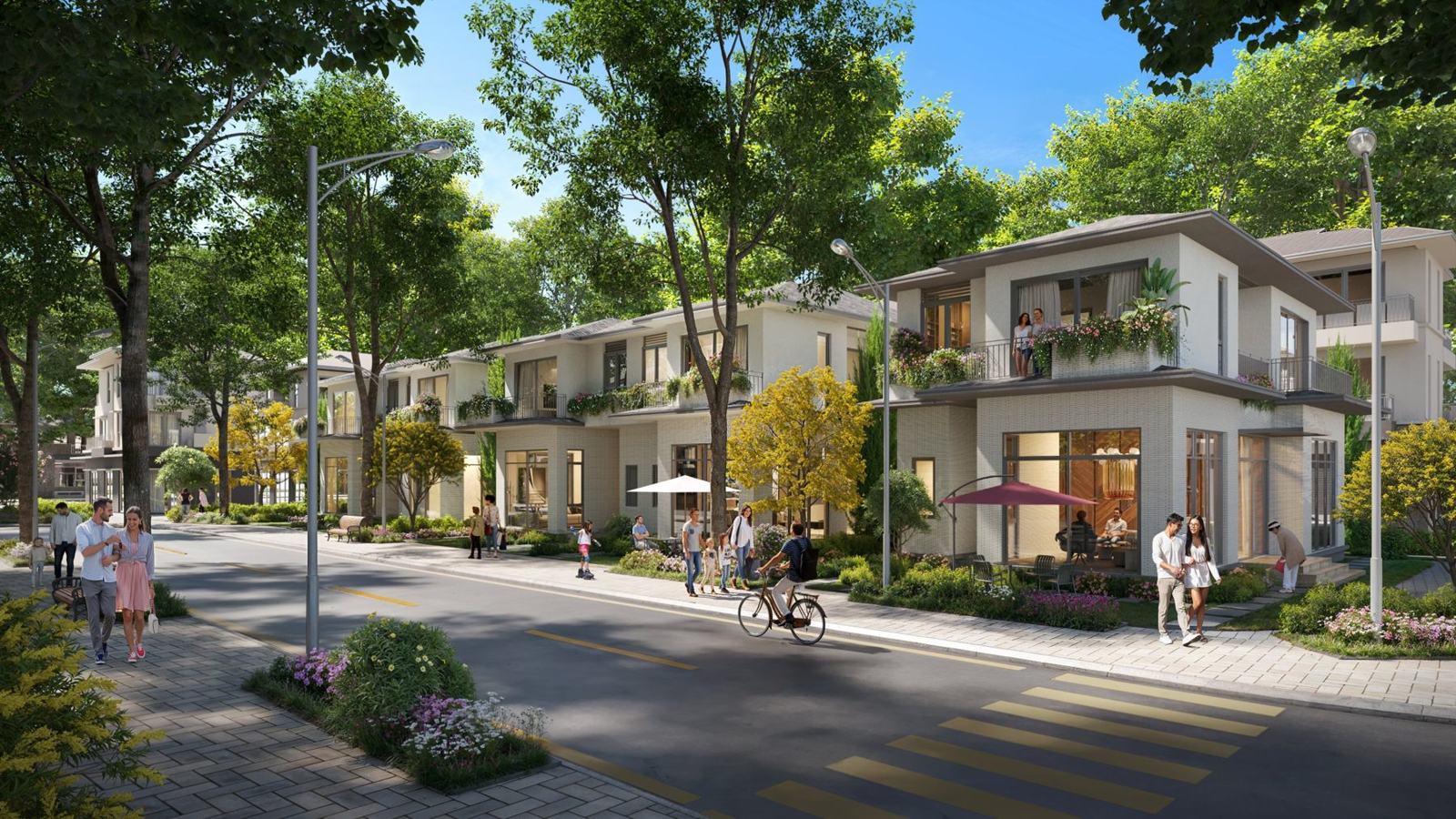 Park villa đơn lập Rừng Mai trên con đường rợp cây