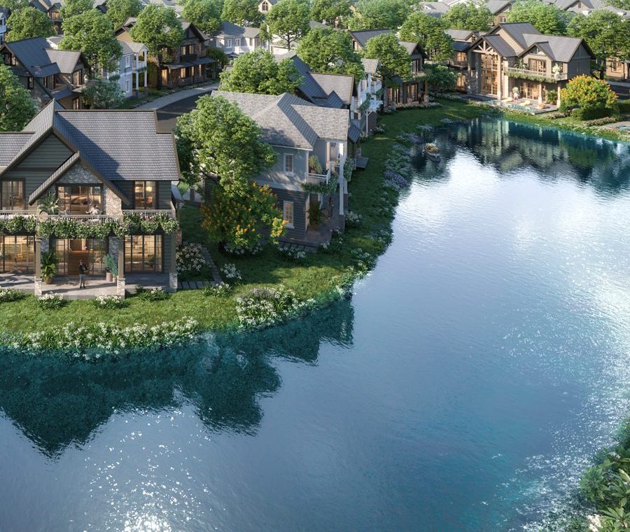 Biệt thự đảo đơn lập sát mặt hồ